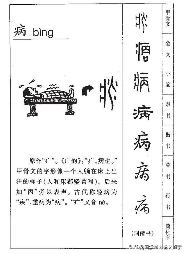 中国古代象形文字大有来头,就单单"疾"和"病"的区别就