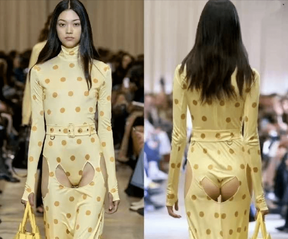 在万众期待之下,各大时装周相继展开,但其中的"开裆裤"和"露身材裙"