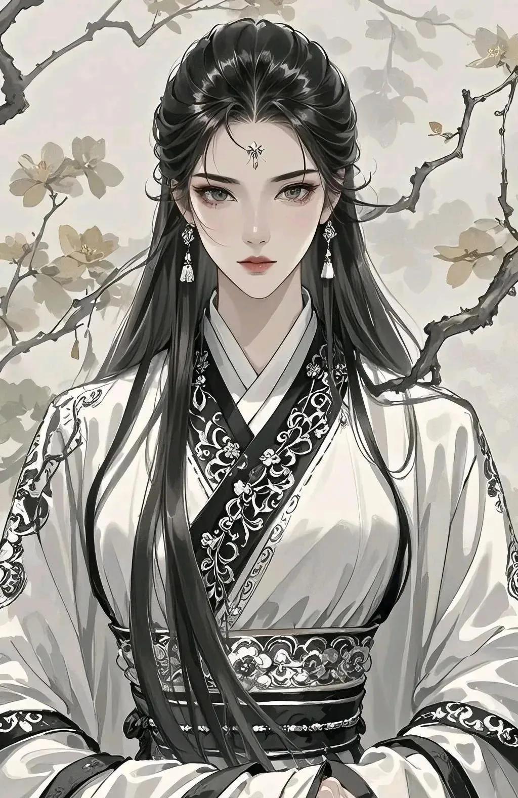 蓝色颯气霸气古风女头