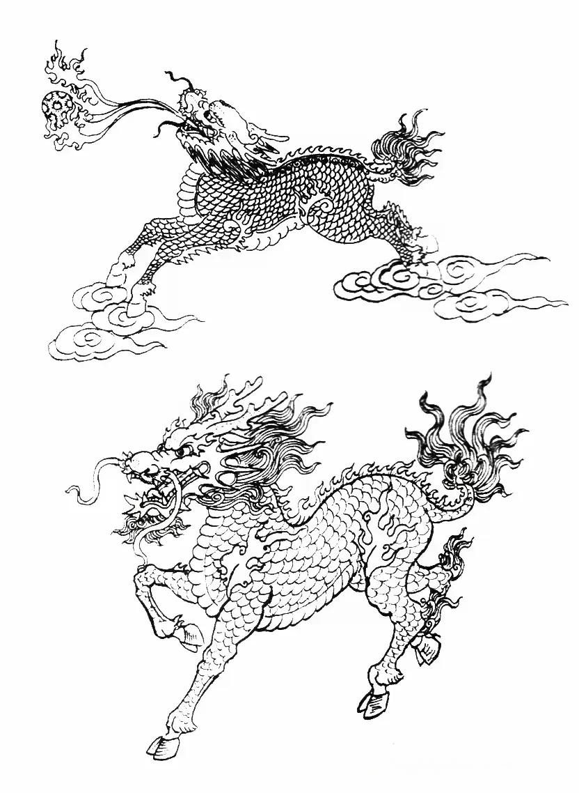 纹样收集一中国传统麒麟纹纹样