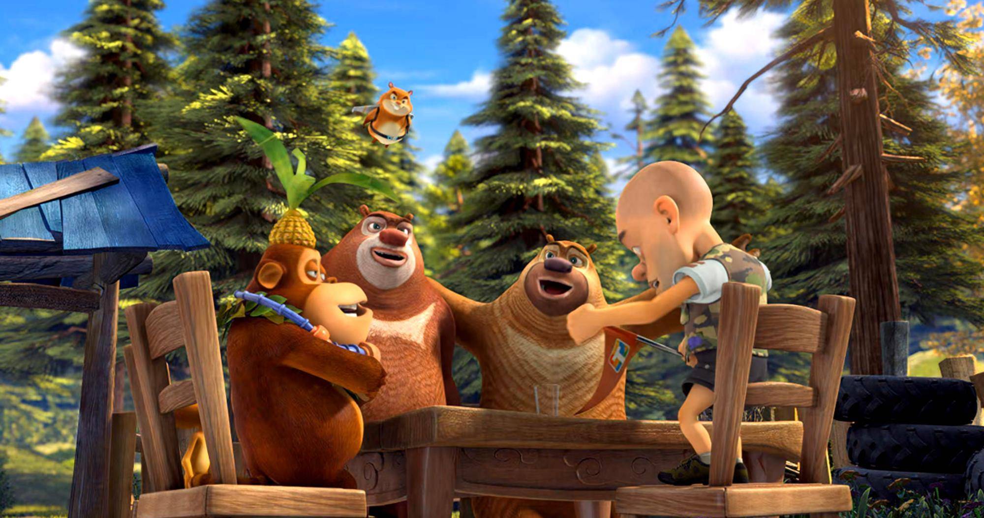 他每天都要面对熊大,熊二的阻止,为了彰显环保的意义,光头强应该从没