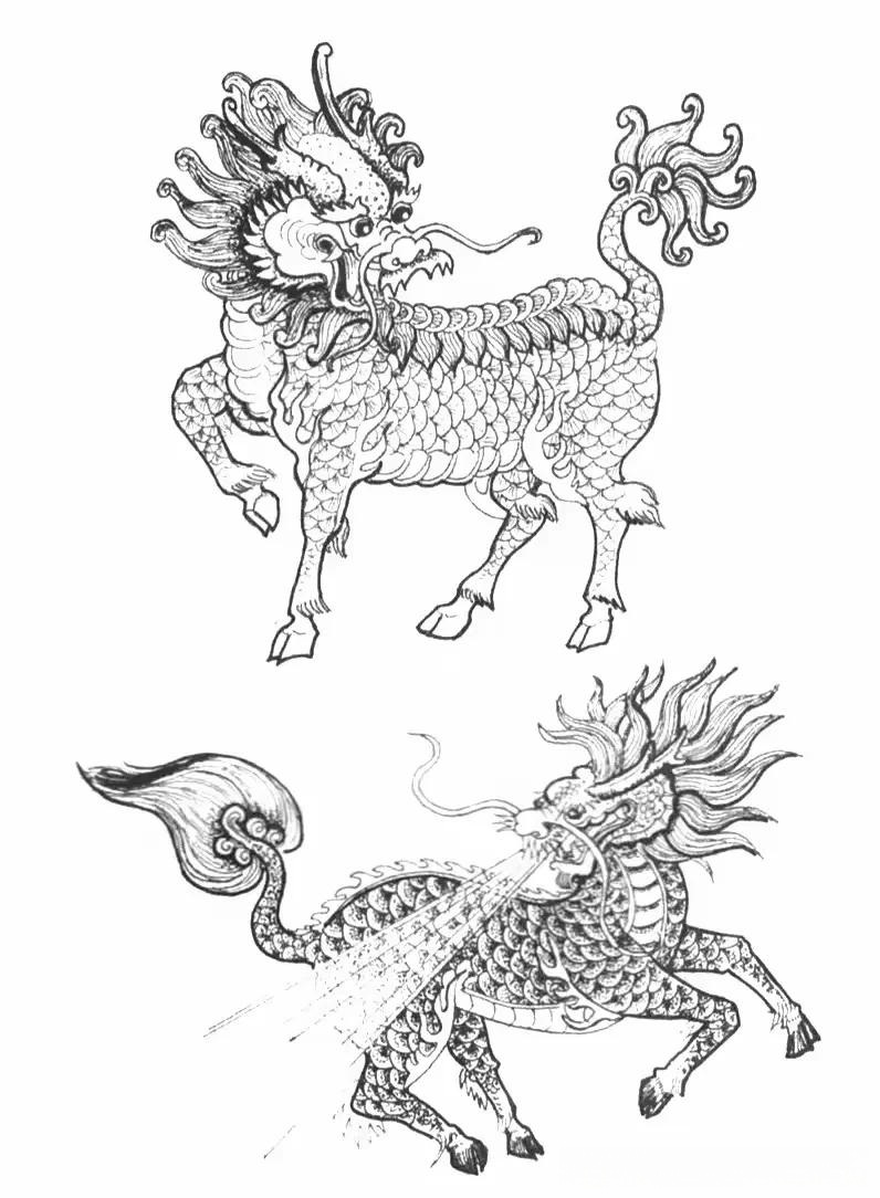 纹样收集一中国传统麒麟纹纹样