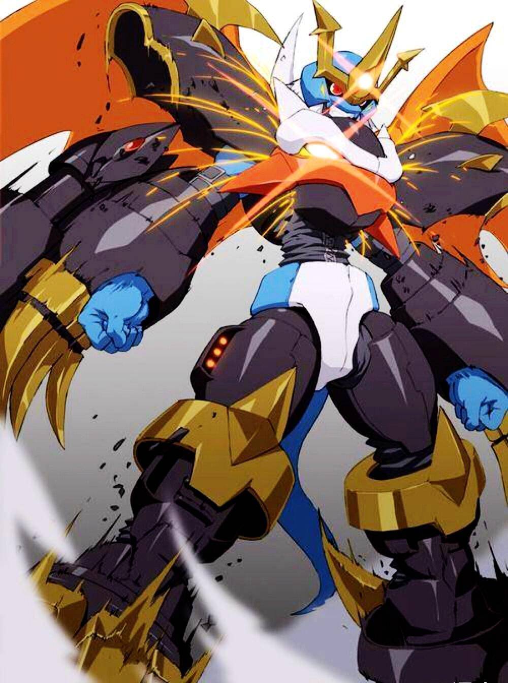 v仔兽的第一种究极体就是帝皇龙甲兽,这也是动画中v仔兽的究极体,虽然