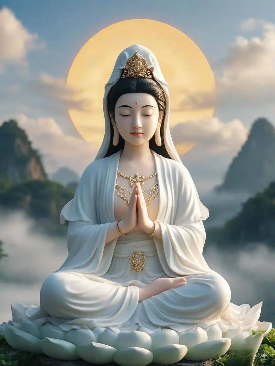 今日十五观音保佑图 平安吉祥 早上好