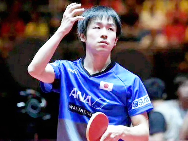 与日本奥运亚军丹羽孝希一起在双打对决中2-0战胜了松平健太/山本胜也