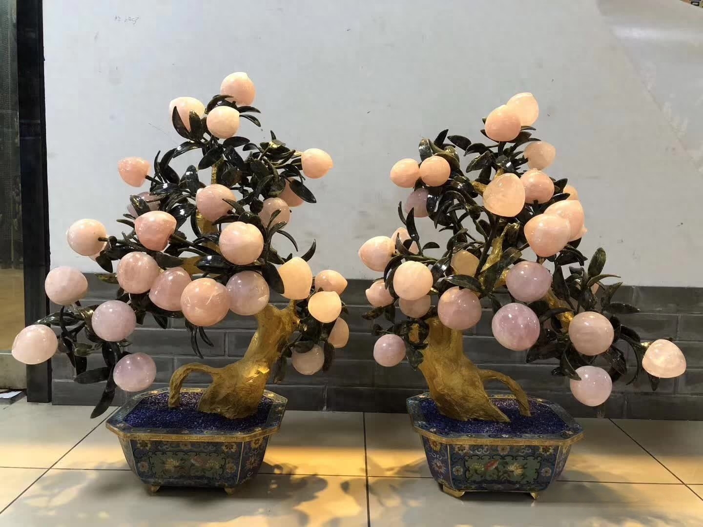 希少品　中国景泰蓝 置物　特大天然石　玉石　桃 年代物　重さ約3.5キロ！ 希少品 中国景泰蓝 置物 特大天然石 玉石 桃 年代物 重さ約3.5キロ！