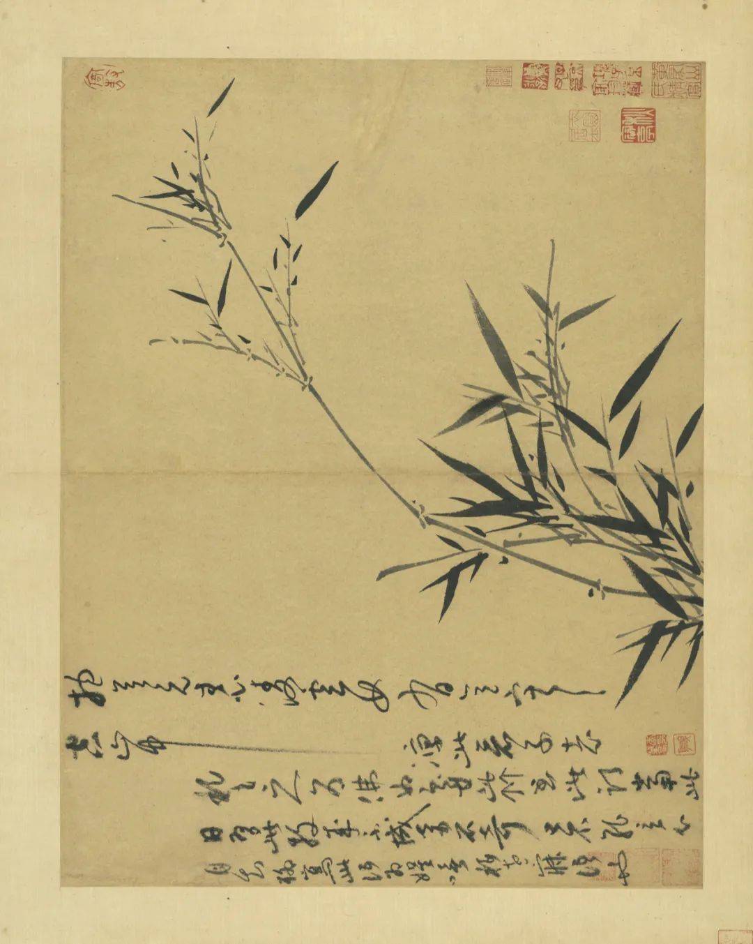 记14 吴镇 墨竹谱册13 吴镇 筼箉清影图轴12 吴镇 竹石图轴11 元王冕