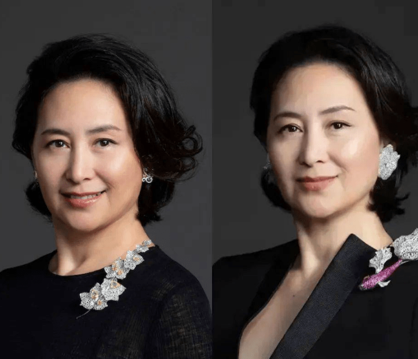 不过隐约可以看到,这些女子们同框站在一起,何超琼与孟晚舟无论是气质