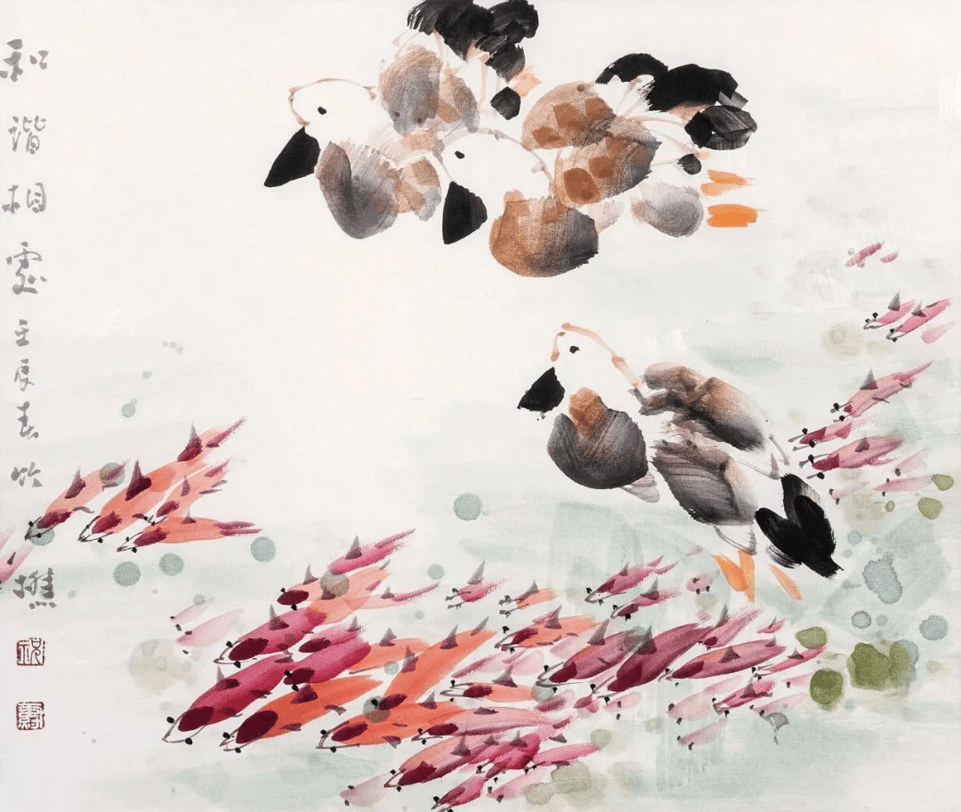 祝焘先生自幼年开始,便对国画与书法产生了极大兴趣,在老画家王式如