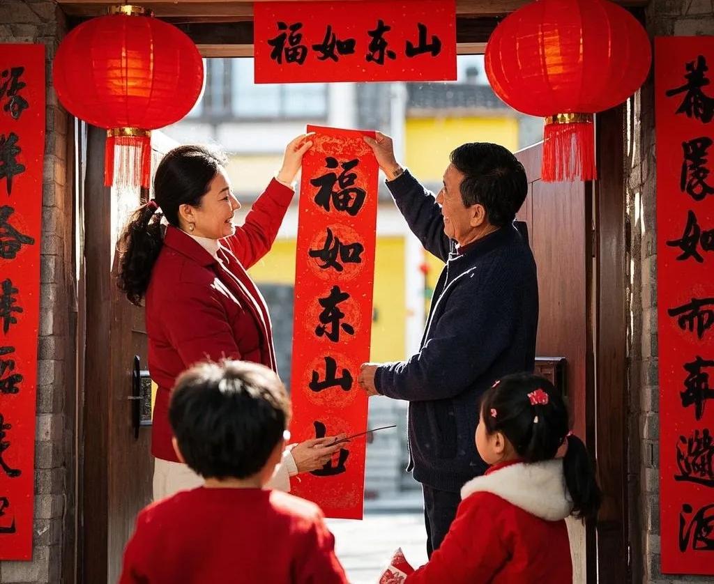2025蛇年,贴春联最佳时间和禁忌,这可不能开玩笑,老传统不要忘