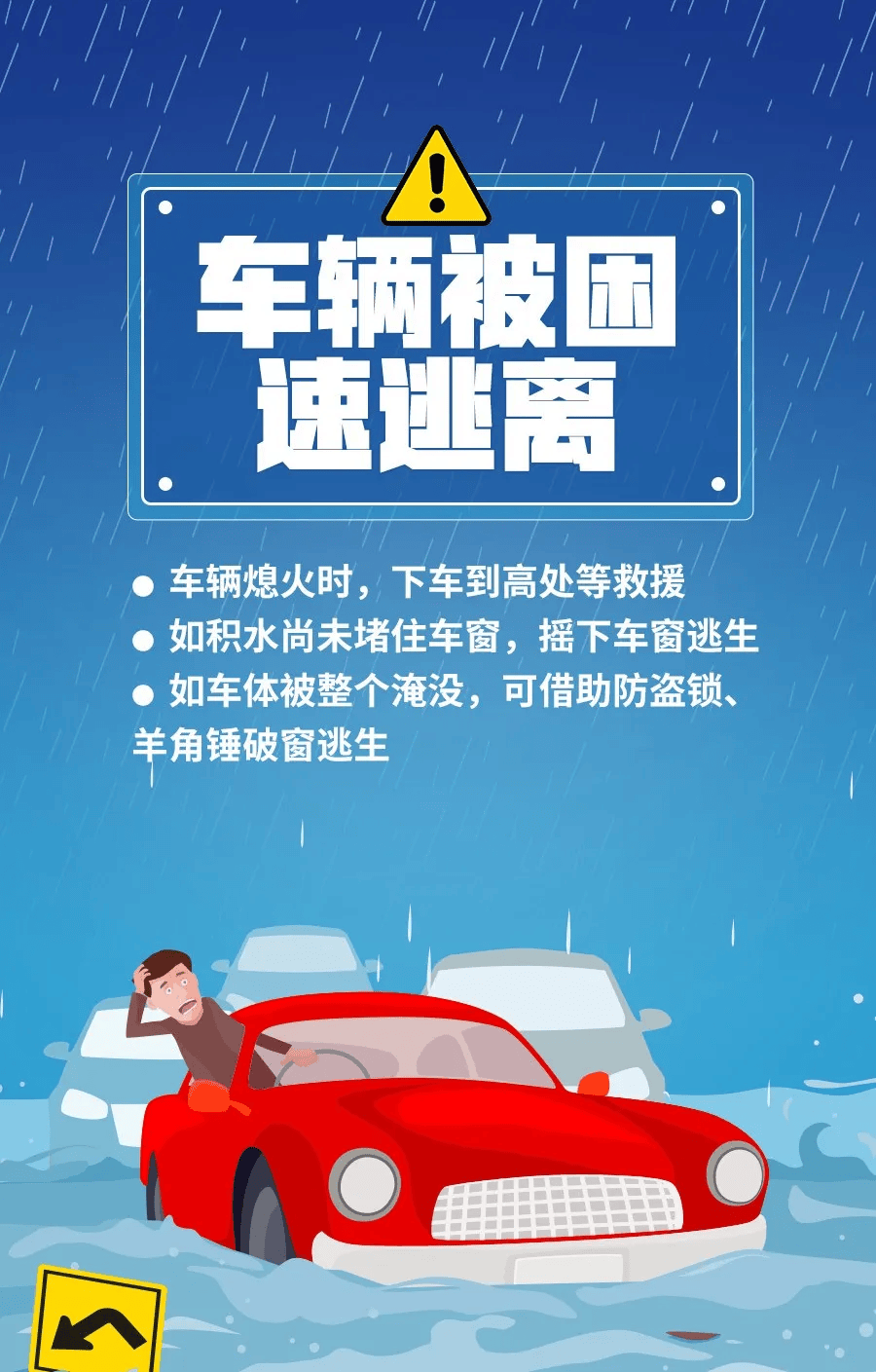 雨天行车温馨提示图片图片