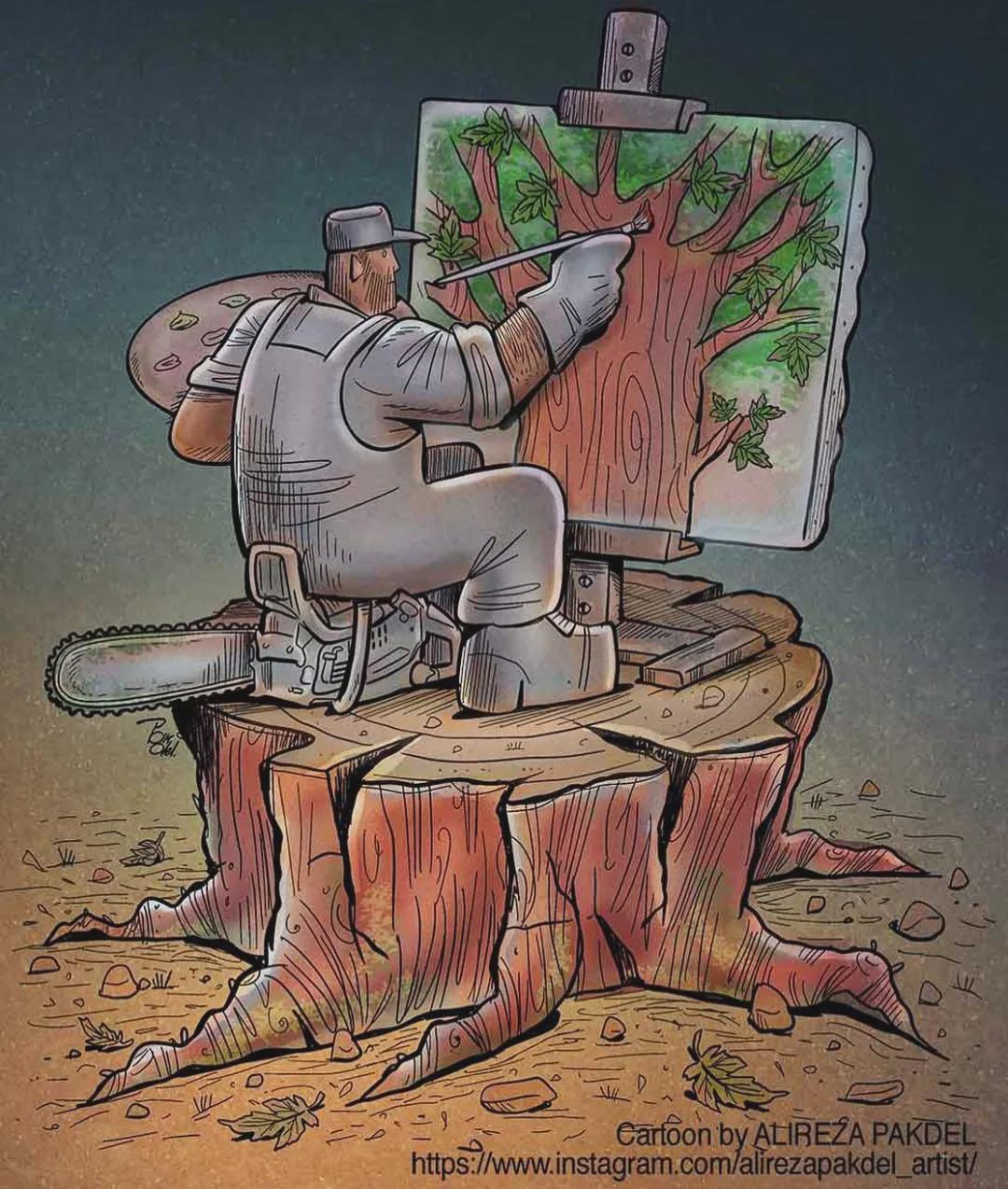 15张讽刺现实的插画,把现实讽刺得透透的,第一张就让人绷不住了